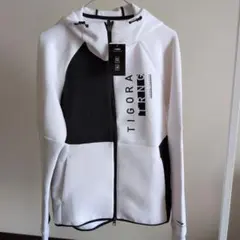 【新品】TIGORA フード付きジャケット ホワイト/ブラック