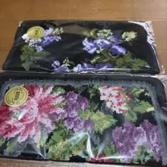 フェイラー花柄タオルハンカチ2枚セットオマケ付き