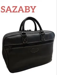 希少　美品　SAZABY サザビー　ビジネスバッグ レザー　A4 ブラックのサムネイル