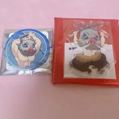 伊之助 缶バッジ アクリルチャーム2点セット