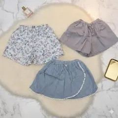130cm 女の子 ショートパンツ 3枚セットOcean&Ground・ユニクロ