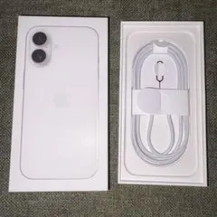 Apple iPhone 16ホワイト 箱と付属品