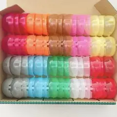 30個　空カプセル ノンセパレート 小さめ　ガチャガチャ　10色×3