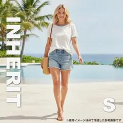 1658 INHERIT トップス 半袖Tシャツ ホワイト Sサイズのサムネイル