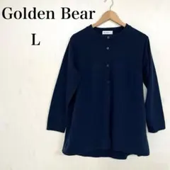Golden Bear レディース L 紺 チュニック カーディガン 羽織り