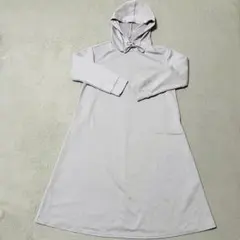 ✨美品✨マタニティ パーカーワンピース 授乳口付 グレージュ ロング丈 産前産後