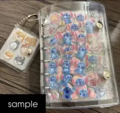 クリアシール帳　シールバインダー　リフィル２０枚　ミニキーホルダー付き　穴あき