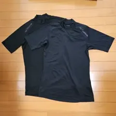 ミズノ　半袖 アンダーシャツ　２枚セット160　ハイネック　ブラック