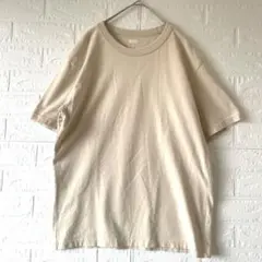 ユニクロ UNIQLO クルーネックTシャツ 半袖 M ベージュ