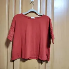 earth レース袖半袖Tシャツ