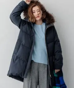 23区 【撥水加工】TWツイル ロングダウンコート