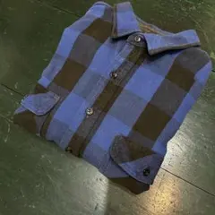 ネルシャツ ネイビー