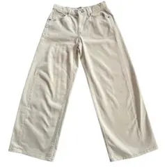 最終価格GU【サイズL】ローライズバギージーンズ