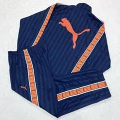 ビッグサイズ！プーマpuma ジャージセットアップ　上下　刺繍　デカロゴ　XO