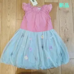 新品未使用　パンパンチュチュ　バルーンワンピース　140 ピンク　ブルー　花のサムネイル
