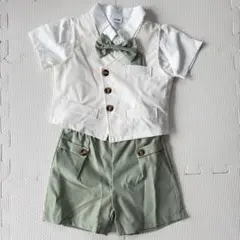 フォーマル スーツ セット 70~80cm 男の子 入学式 入園式 グリーン系