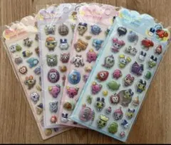 4枚セットたまごっち ぷくぷくシール きゅんポップシール 3Dシール⭐︎