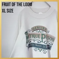 美品フルーツオブザルームスエットXLサイズゆるだぼ白ホワイト90s00sY2K