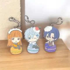 カラフルピーチ マカロンラバーキーホルダー