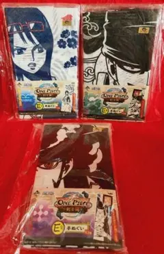 ワンピース　一番くじ　剣士編　E賞　手ぬぐい　ゾロ　たしぎ　ミホーク