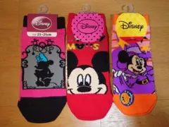 ディズニー 靴下　3足セット ミッキー　ミニー