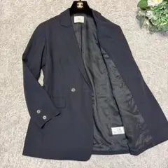 IENA (イエナ) テーラードコートジャケット レディース ネイビー 中古・古着通販】IENA (イエナ) テーラードコートジャケット ネイビー