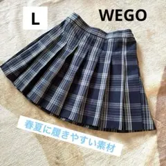 ウィゴー　WEGO チェック柄プリーツスカート　美品　人気　制服コーデ