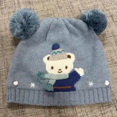 ファミリア　familiar ニット帽　水色　569004 49-51cm