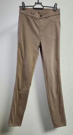 ウルトラ ストレッチ ハイライズ レギンスパンツ 丈長め ブラウン M