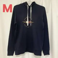 Tommy Hilfiger パーカー ネイビー おしゃれ 裏起毛 コットン M