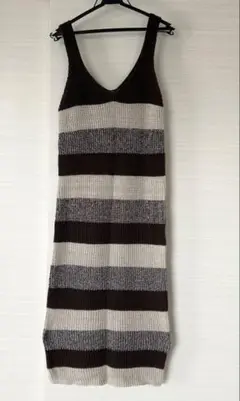 ボーダー　ノースリーブワンピース