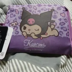 新品未使用　クロミ　日焼け　エコバッグ　ヒョウ柄　パープル　しまむら　サンリオ