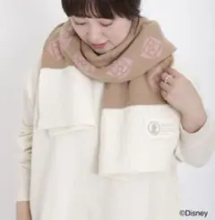 ◆401◆サマンサモスモス◆【Disney】WISH／花柄マフラー◆ベージュ◆