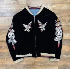 HARLEY DAVIDSON 別珍 ベロア スカジャン 袖フレイム Mサイズ - メルカリ
