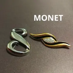 MONET 抽象的な形状のブローチ