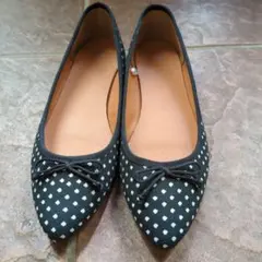 ドットデザイン フラットシューズ