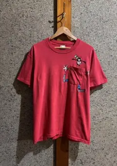 90s USA製 刺繍 グーフィー vintage ポケットT anvil レア