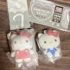 サンリオ キティ ふわふわフロッキー カラフル カラビナチャーム ガチャ