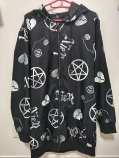 NieR★新品未使用 訳あり★ZIP PARKA NieRフェイス 長袖 黒