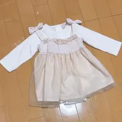プティマイン　チュールワンピース　ロンパース　80cm