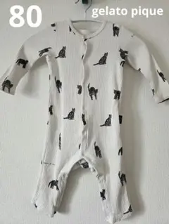 gelato pique 猫柄ロンパース 80cm