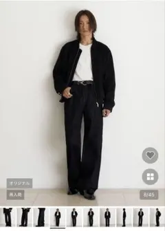 ピンタックストレートデニムパンツ