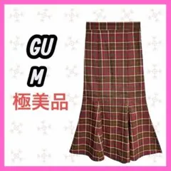 極美品　[GU] ジーユー　チェック　マーメイドスカート　ロングスカート