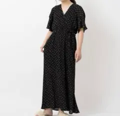 カスタネ　小花柄ロングワンピース