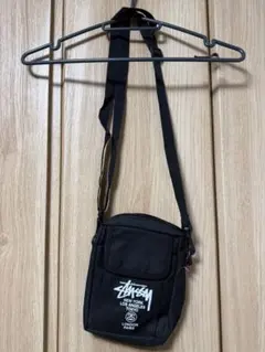Stussy ブラック ショルダーバッグ