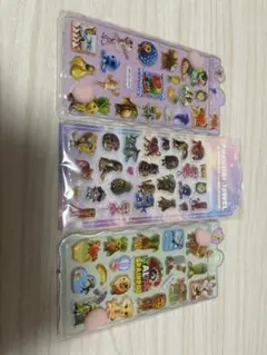 ブレインロットぷっくり、おしり ステッカー 3枚セット