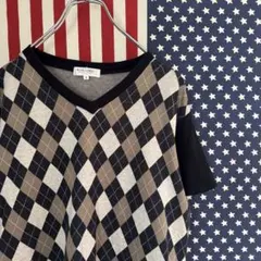 BLUE:LABEL UNITED ARROWS アーガイル柄トップス 【S】