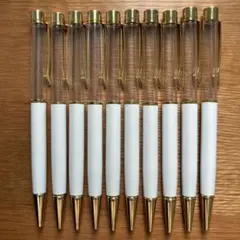 【新品】ハーバリウム用ボールペン 10本セット ホワイトボディ