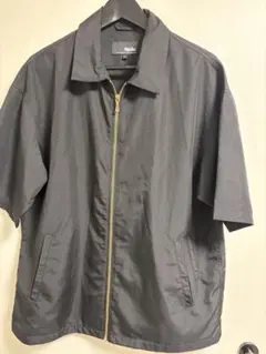 【テック系】Mossimo 半袖ジップアップシャツ L ブラック 90sのサムネイル