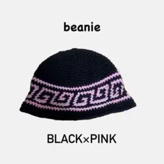 ビーニー クラッシャーハット 雷紋柄